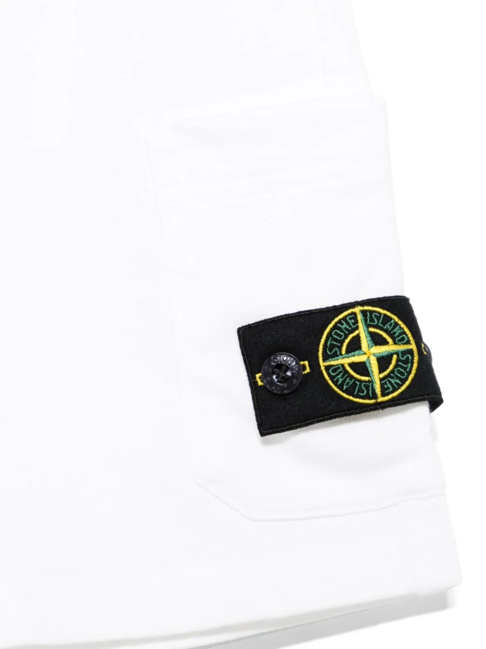Stone Island Junior Compass-Patch Elasticated Waistband Shorts