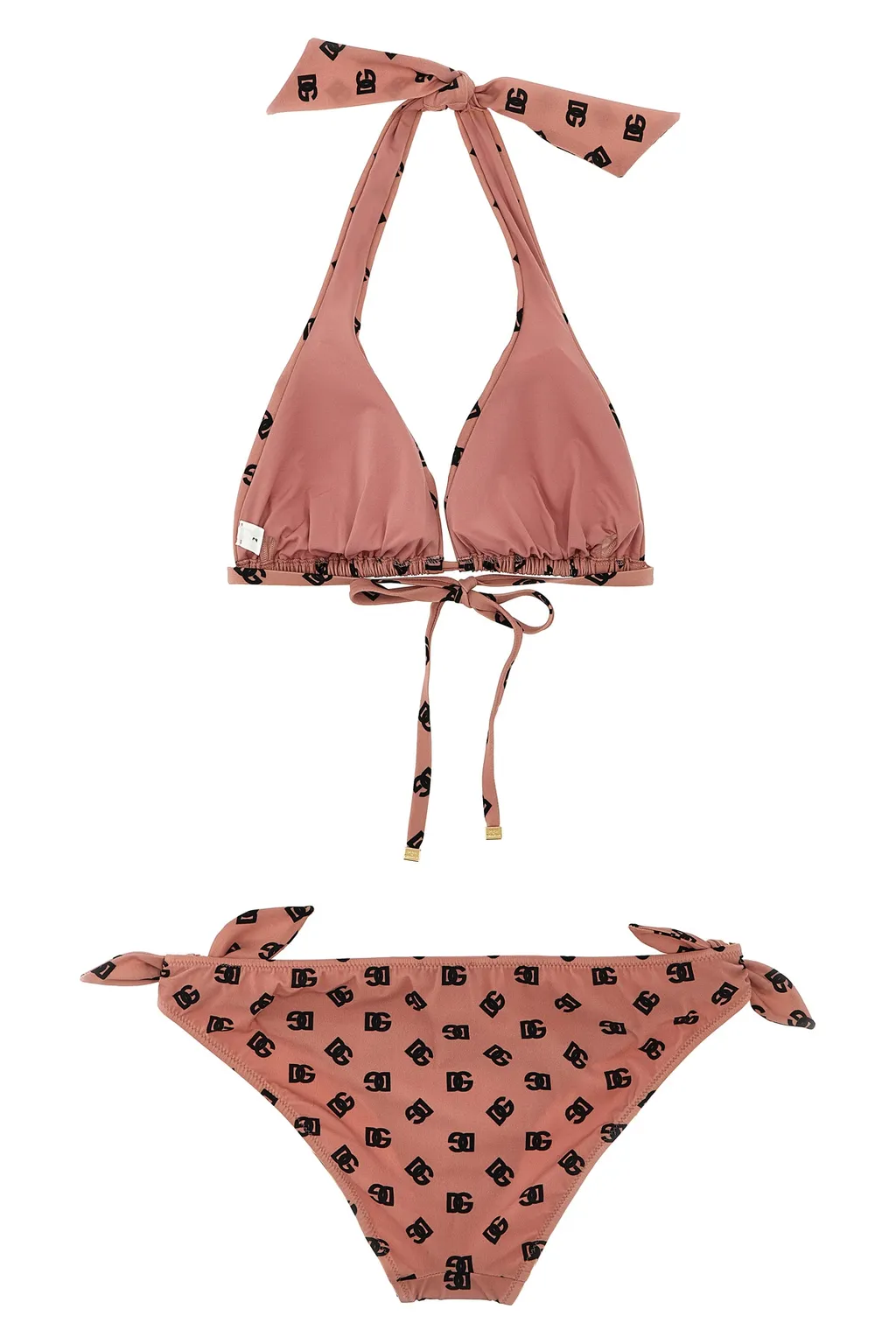 Dolce & Gabbana Logo Printed Padded Bikini Set