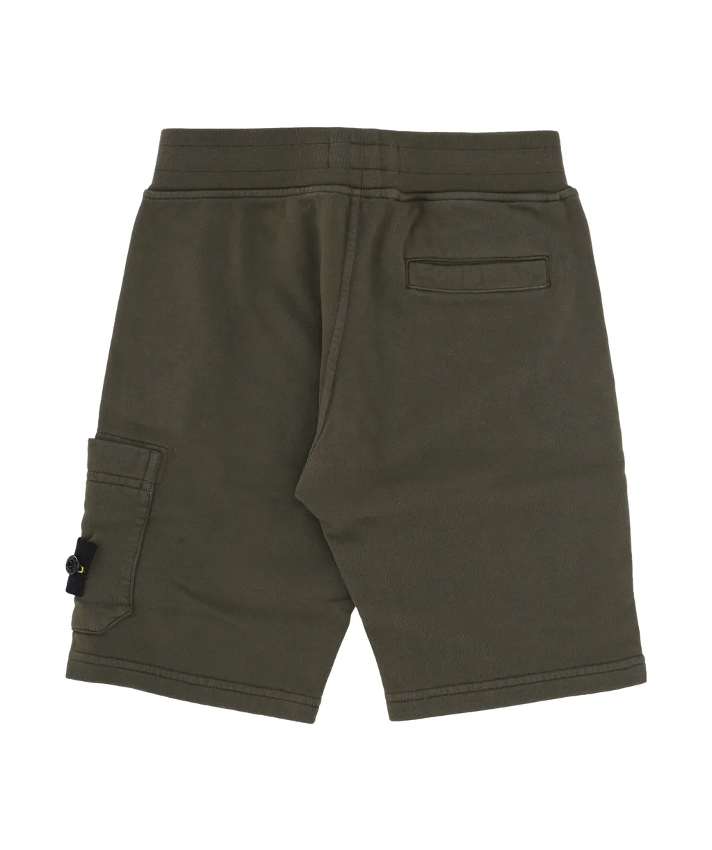 Stone Island Junior Compass-Patch Elasticated Waistband Shorts