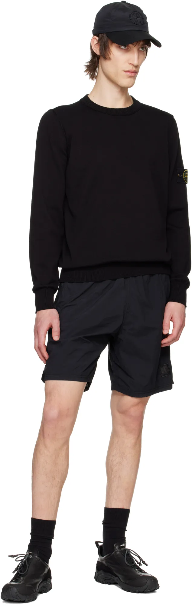 Stone Island Compass Patch Crewneck Jumper
