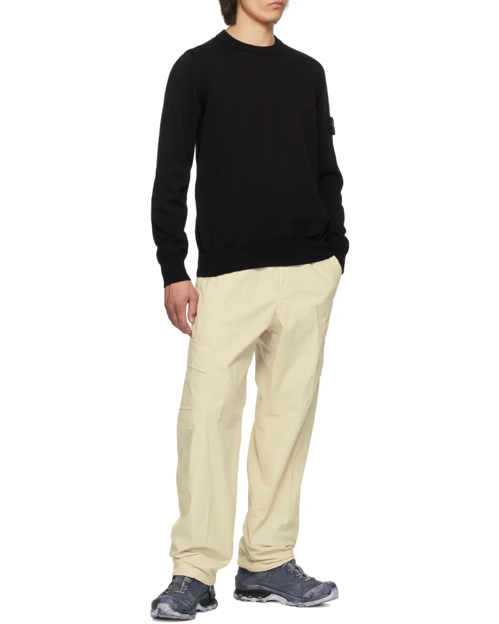 Stone Island Compass Patch Crewneck Jumper