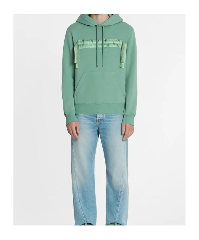 Lanvin Curb-Lace Drawstring Hoodie