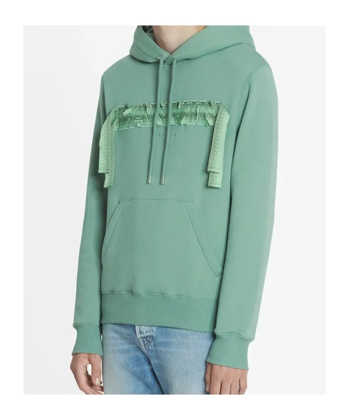 Lanvin Curb-Lace Drawstring Hoodie