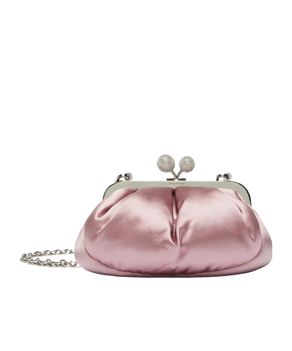 Small Satin Pasticcino Bag With Rhinestones