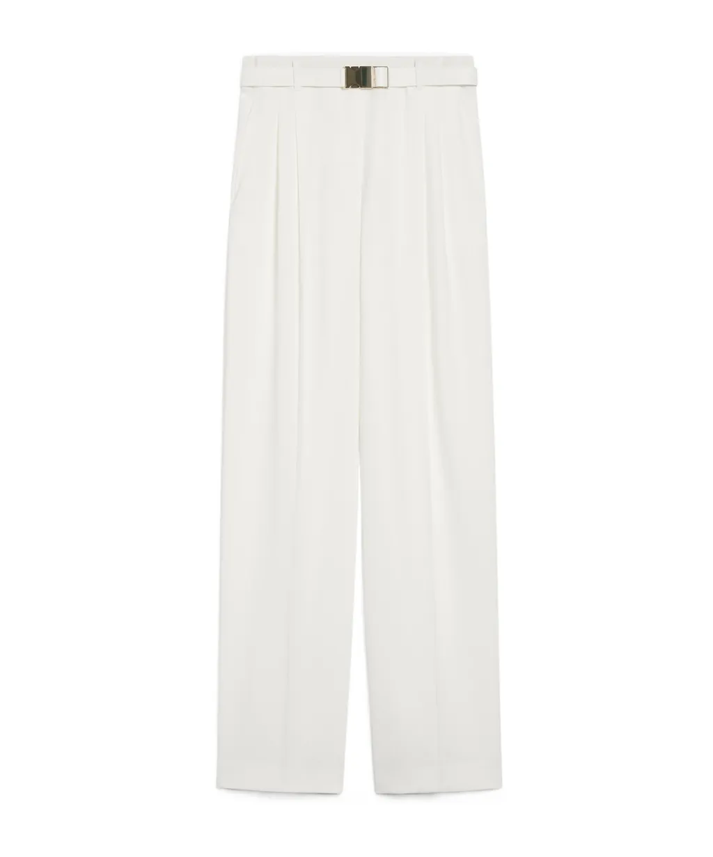 Max Mara Studio Neottia Belted Wide Leg Trousers