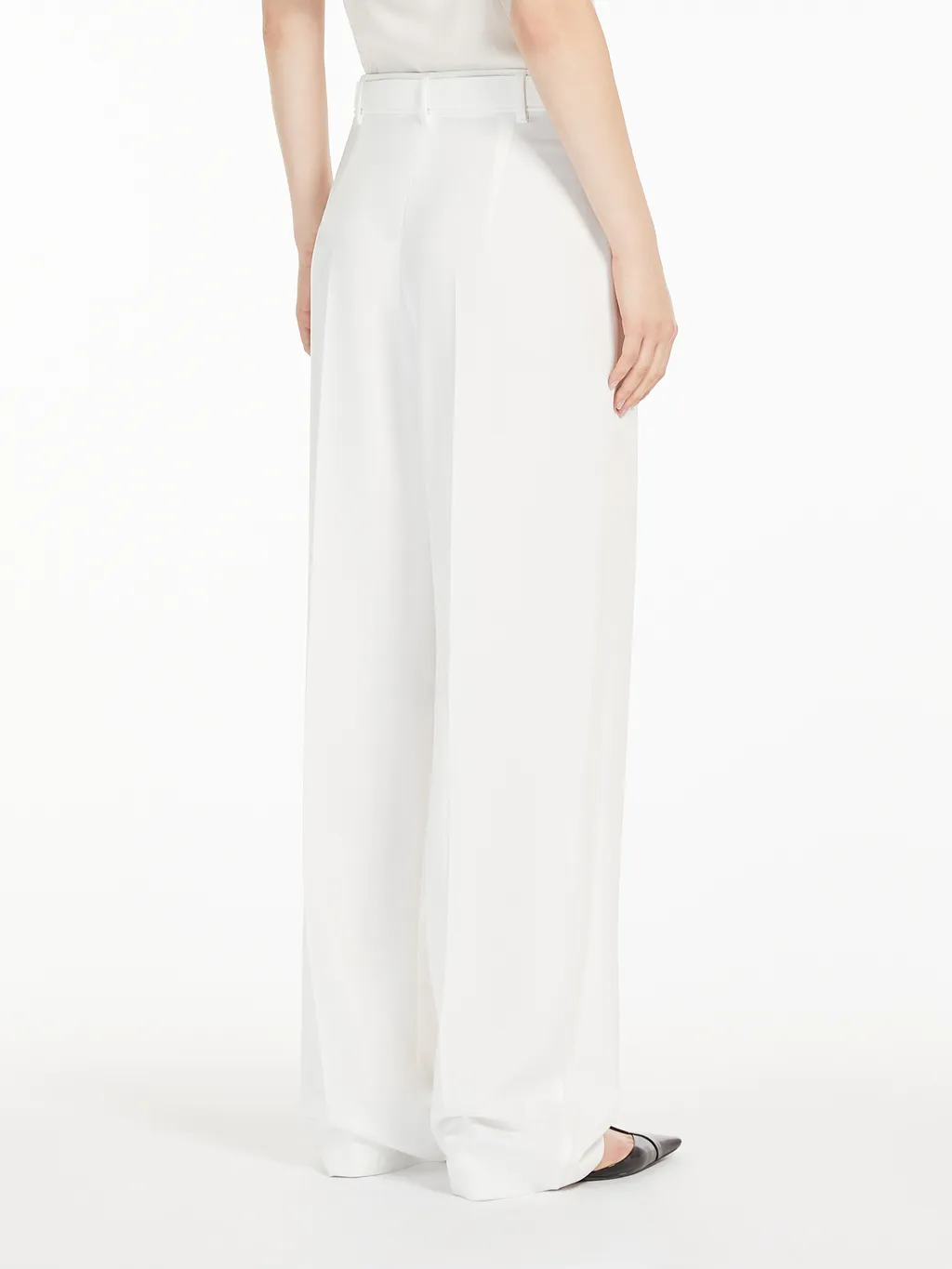 Max Mara Studio Neottia Belted Wide Leg Trousers