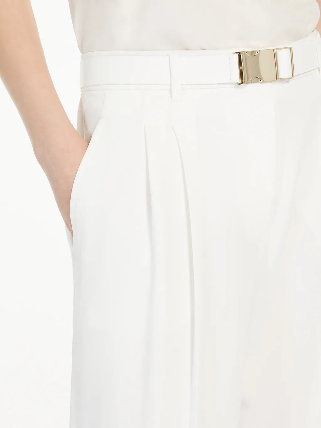 Max Mara Studio Neottia Belted Wide Leg Trousers