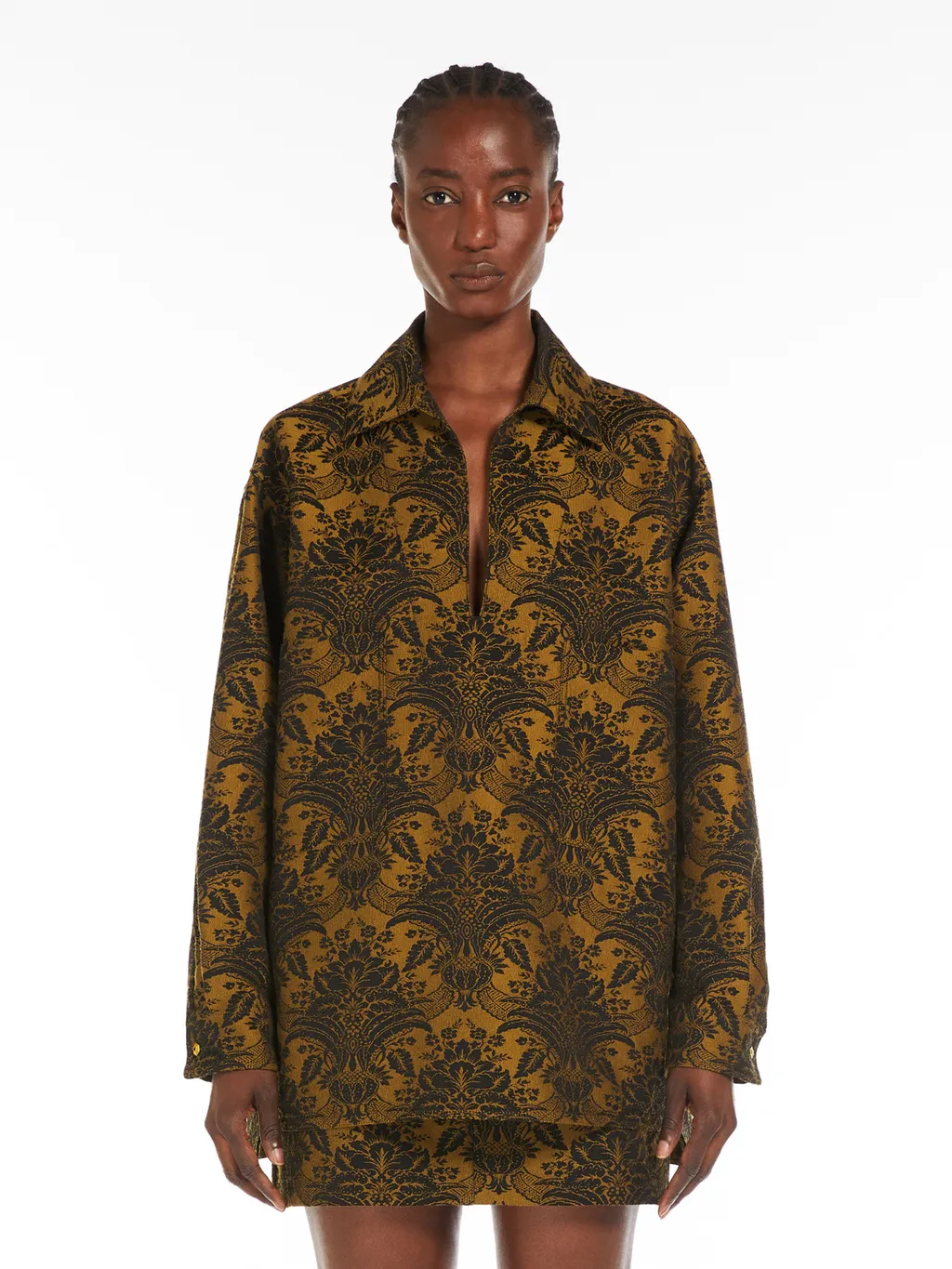 Max Mara Anemone All-Over Patterned V-Neck Top