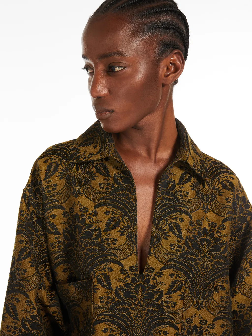 Max Mara Anemone All-Over Patterned V-Neck Top