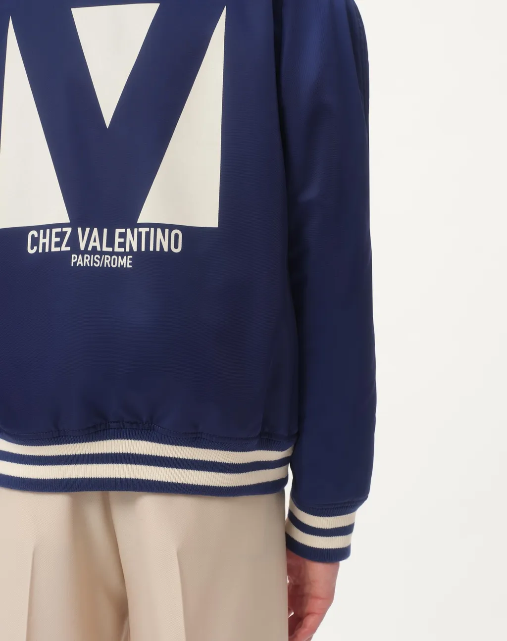 Valentino Logo Printed Zip-Up Jacket