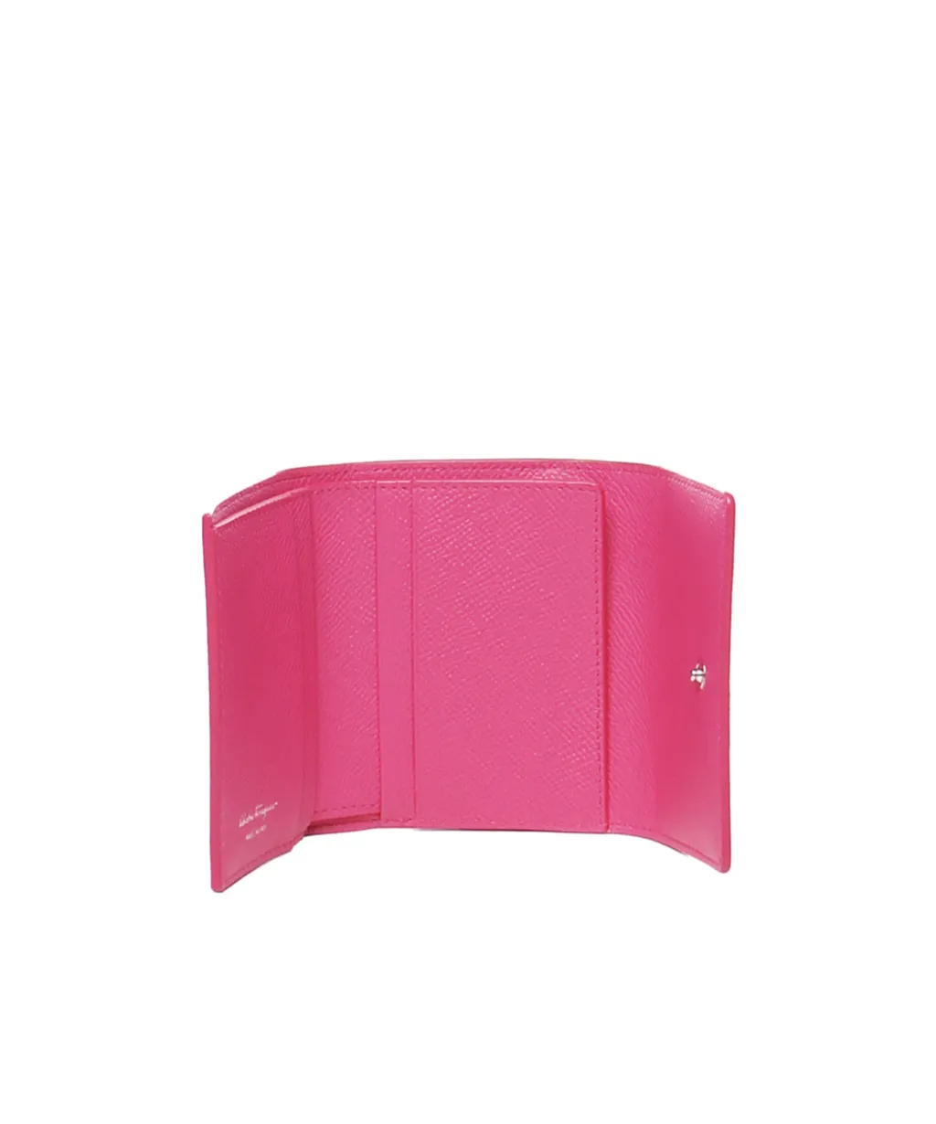 Ferragamo Gancini Plaque Tri-Fold Wallet