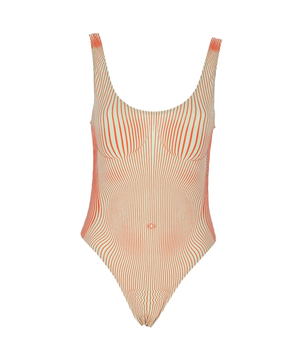 Jean Paul Gaultier The Pinstripe Body Morphing Swimsuit