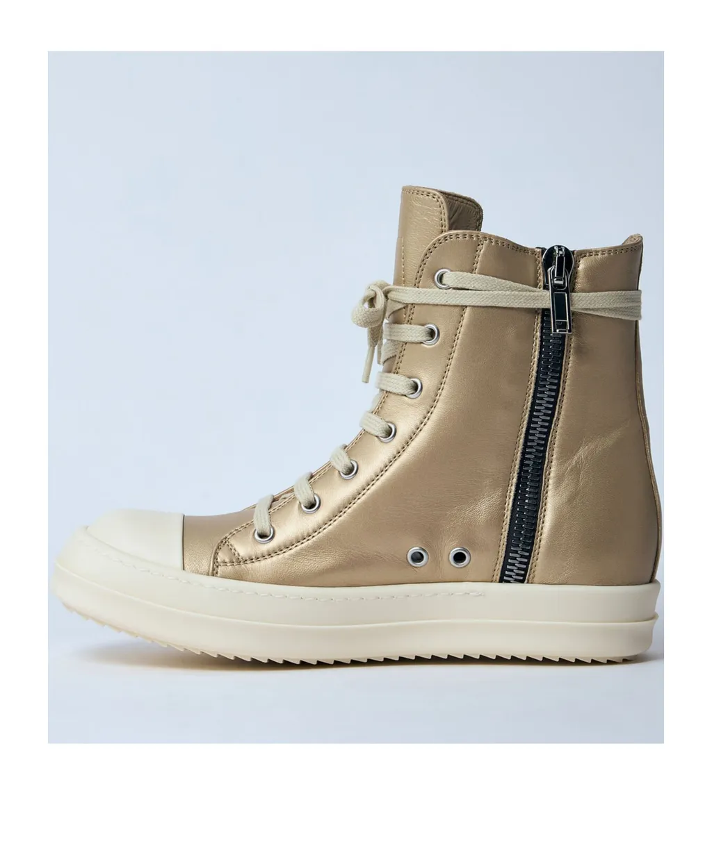 Rick Owens High Top Lace-Up Sneakers