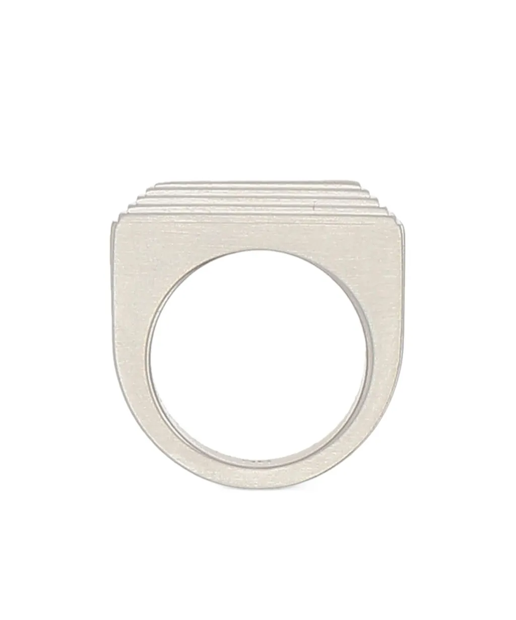Rick Owens Etched Beveled Geometric Ring