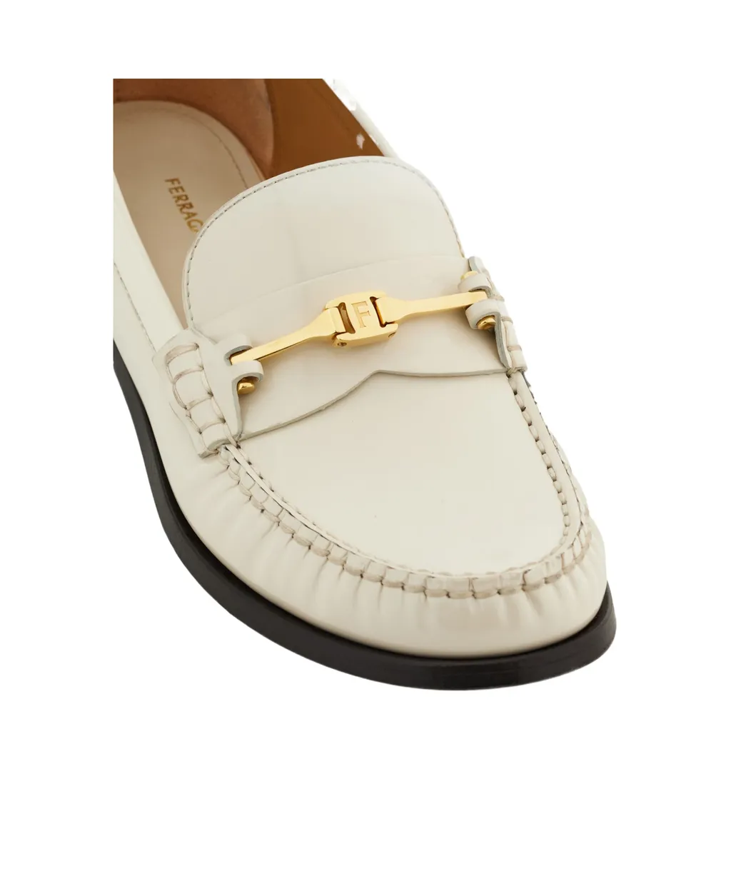 Ferragamo New Vara Almond-Toe Loafers