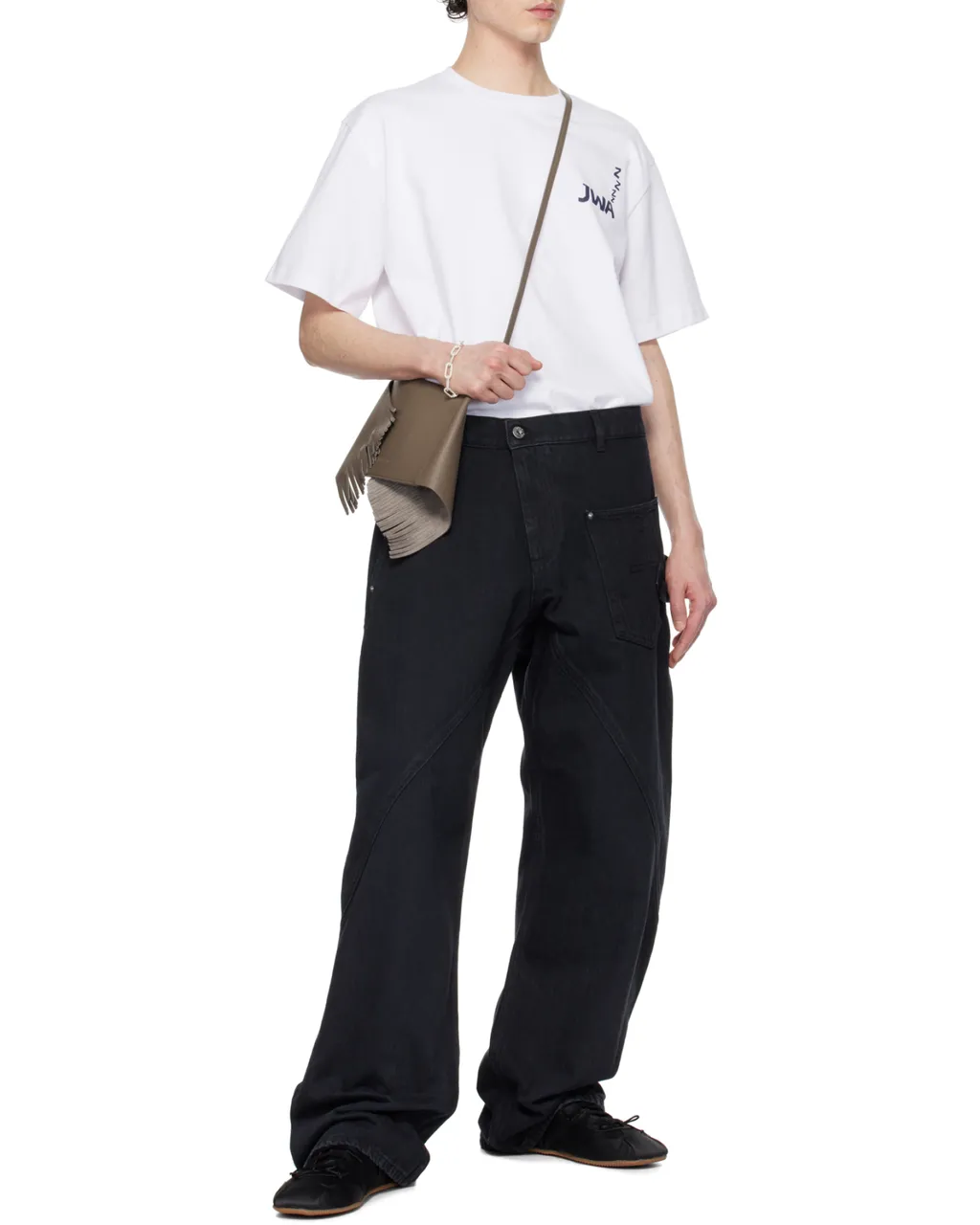 Jw Anderson Jwa Slogan-Print Jersey T-Shirt
