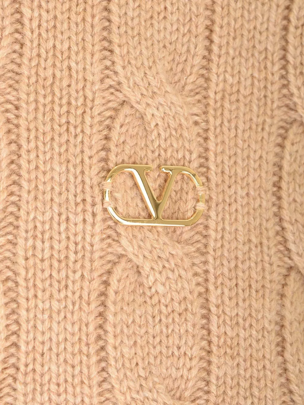 Valentino Garavani Logo Plaque Crewneck Sweater