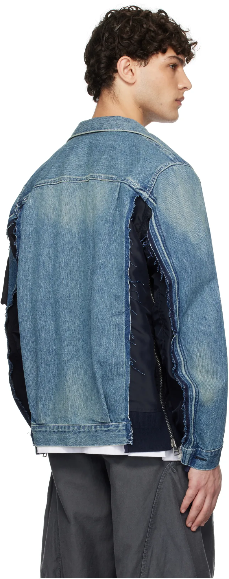 Stitched Denim Coat
