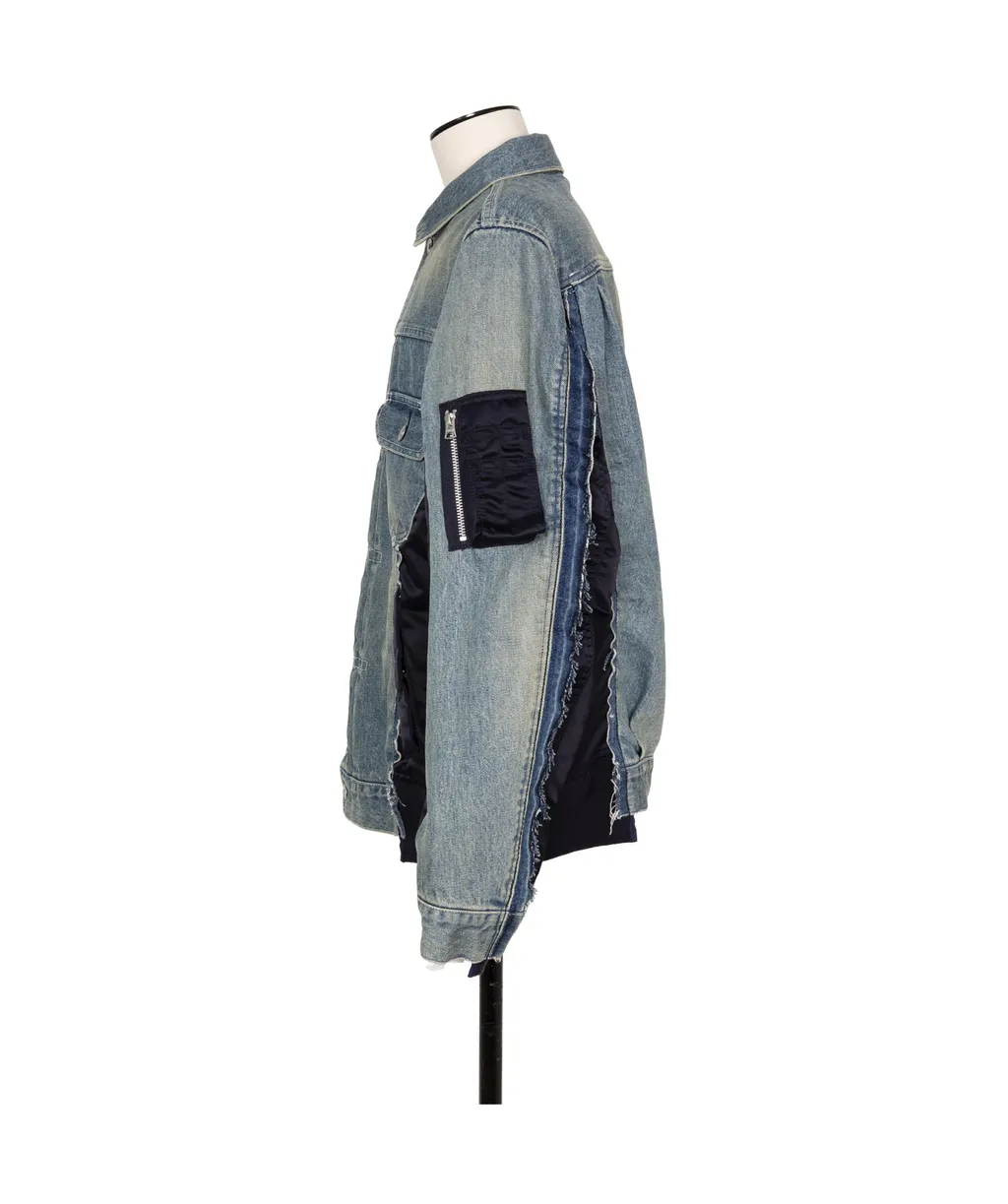 Stitched Denim Coat