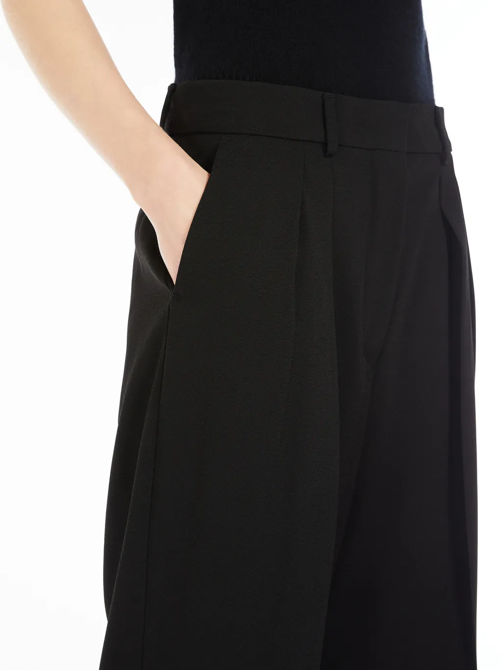 Sportmax Hello Front Pleats Straight Pants