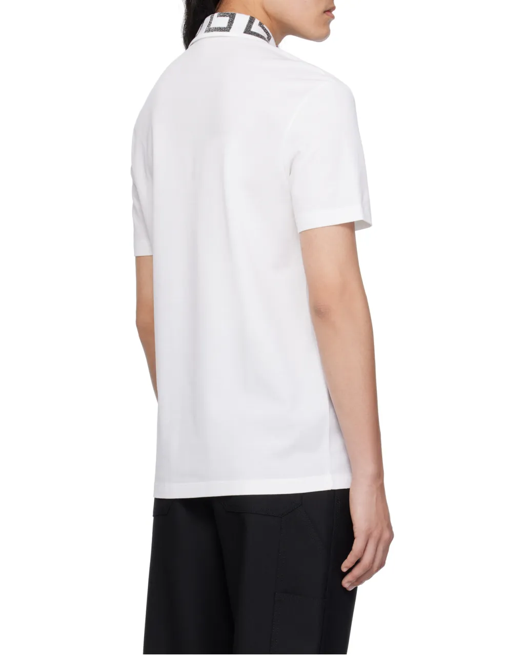 Versace Greca Short-Sleeved Straight Hem Polo Shirt