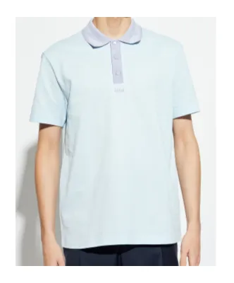 Versace Greca-Collar Short-Sleeved Polo Shirt