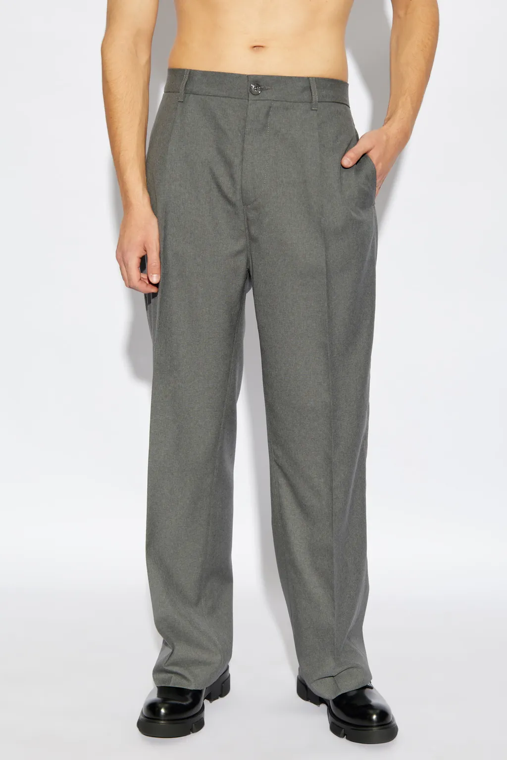 Marni Pleat Straight-Leg Trousers