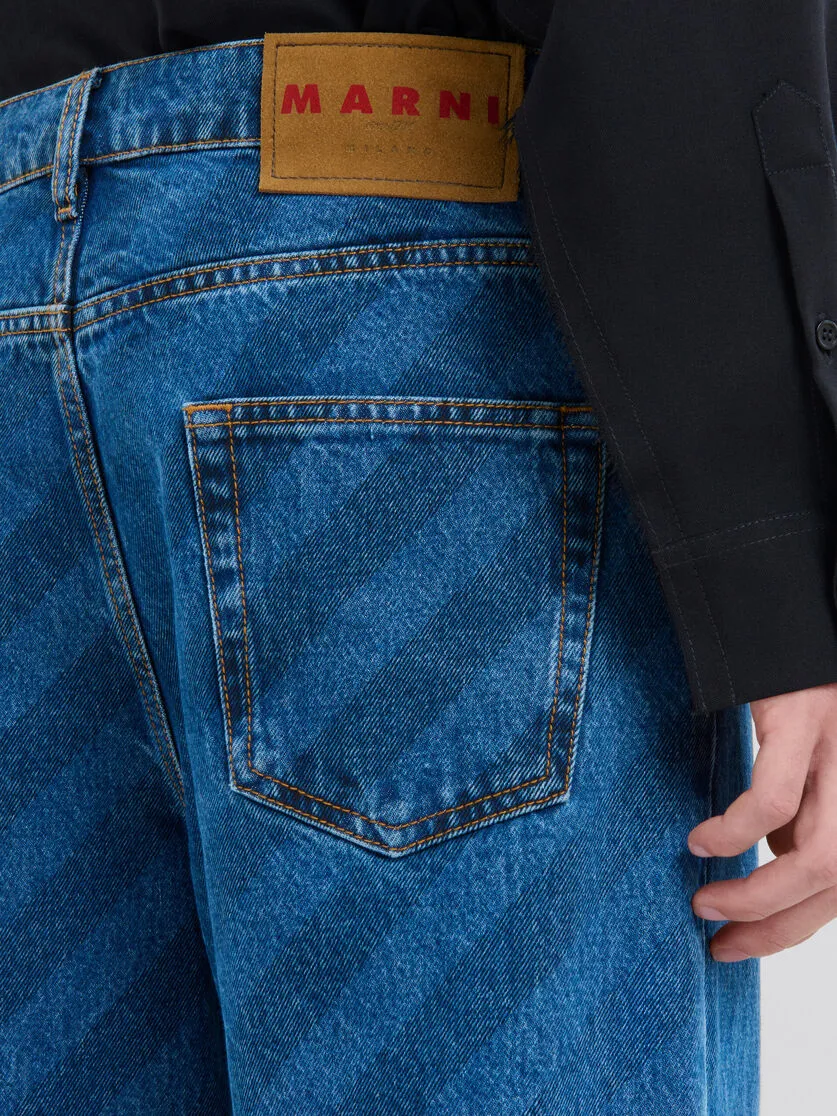 Marni Striped Straight-Leg Jeans