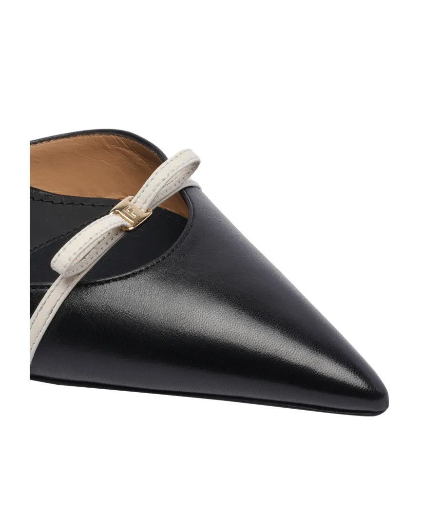 70Mm Leather Slingback Pumps
