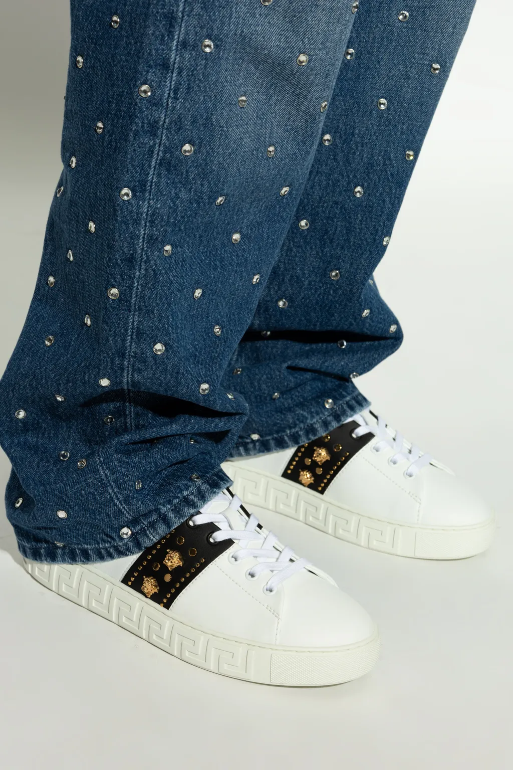 Versace Medusa-Motif Lace-Up Sneakers