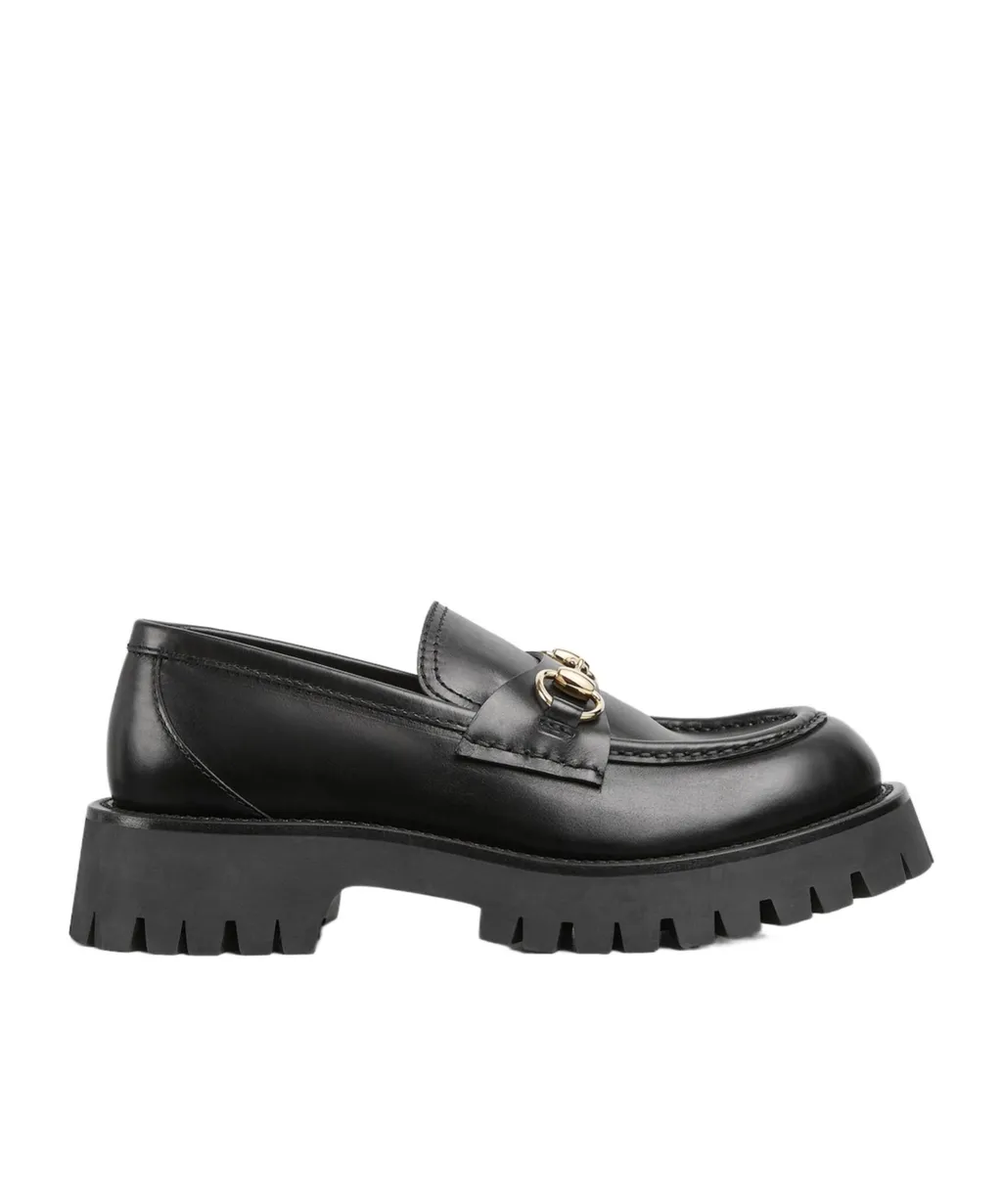 Gucci Lug Horsebit Detailed Loafers