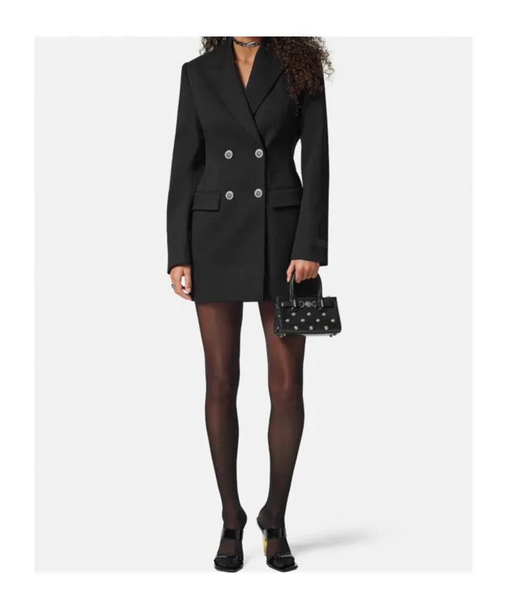 Versace Double-Breasted Cut-Out Detailed Dress