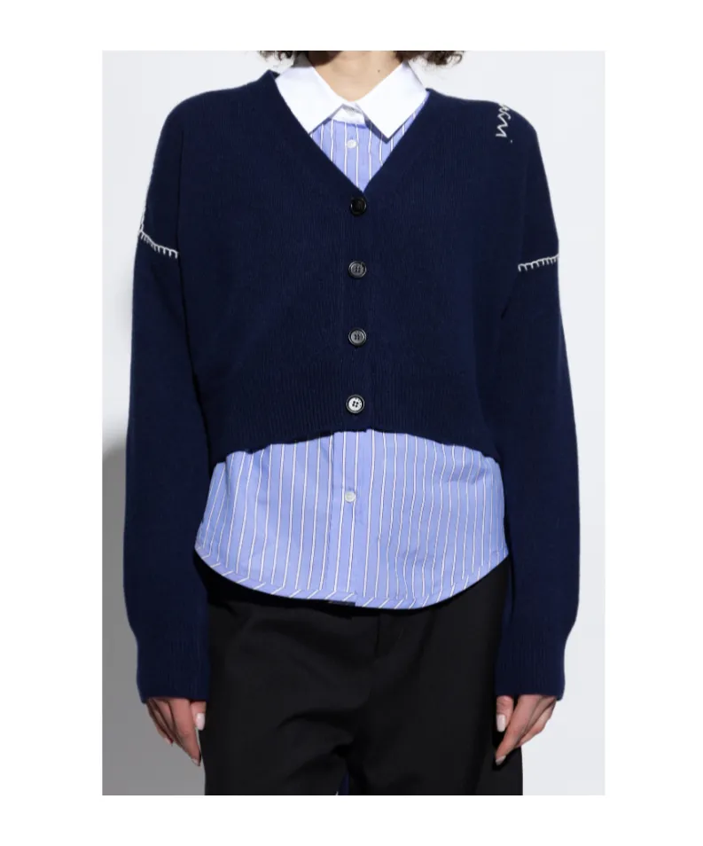 Marni Cropped Button-Up Cardigan