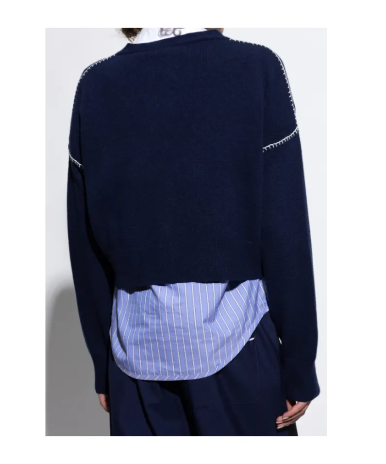 Marni Cropped Button-Up Cardigan