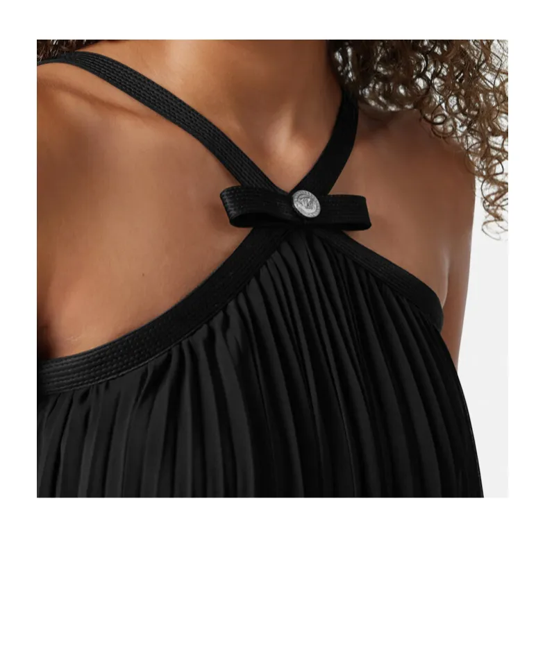 Versace Pleated Slip Dress