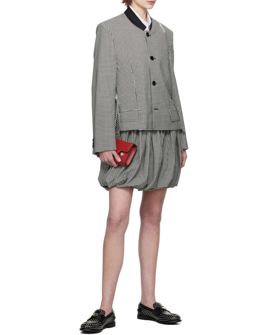 Marni Plaid Bubble Skirt