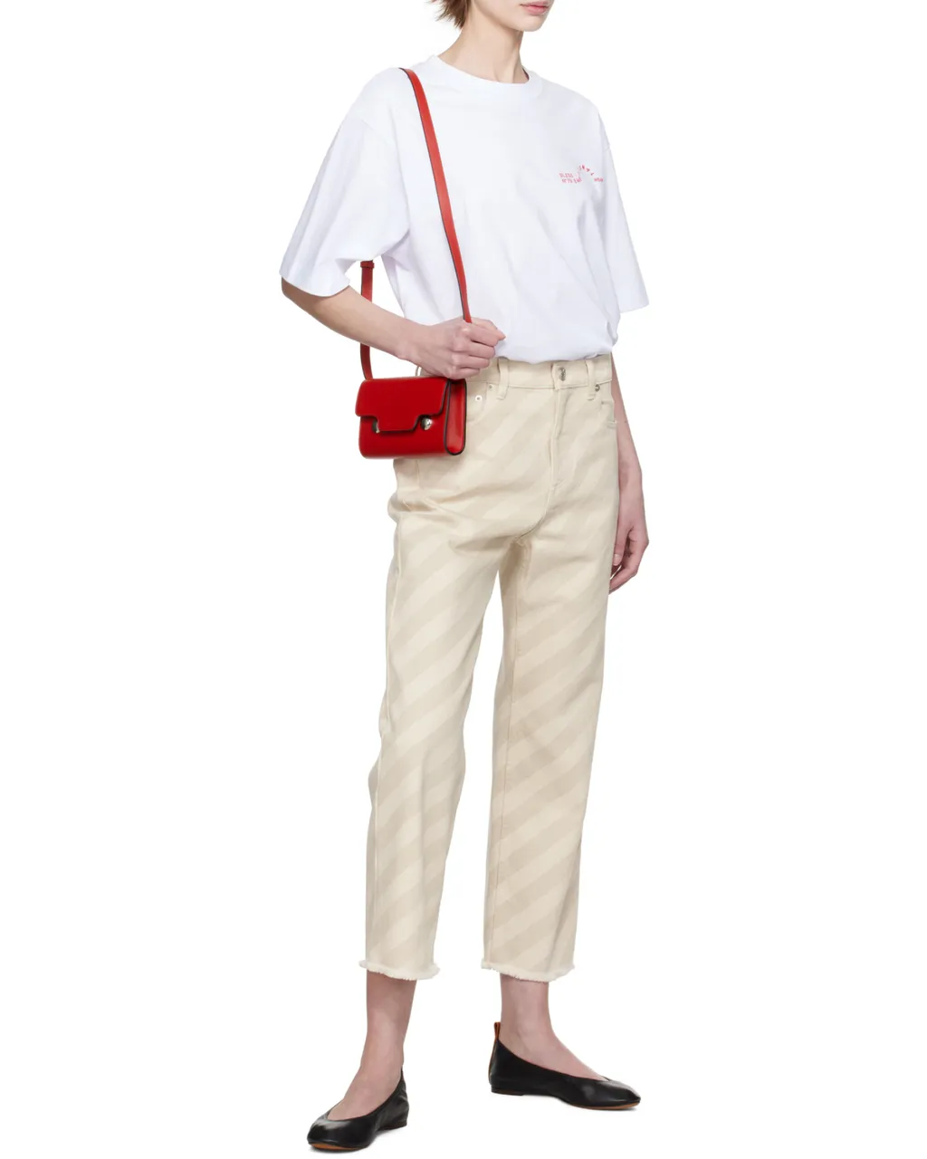 Marni Striped Wide-Leg Jeans