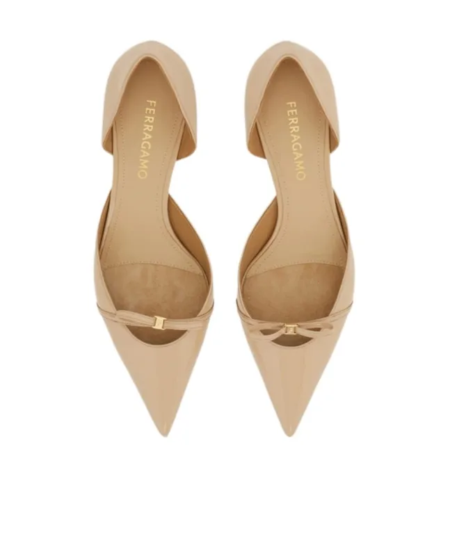 Ferragamo Pointed-Toe Bow-Detailed Pumps