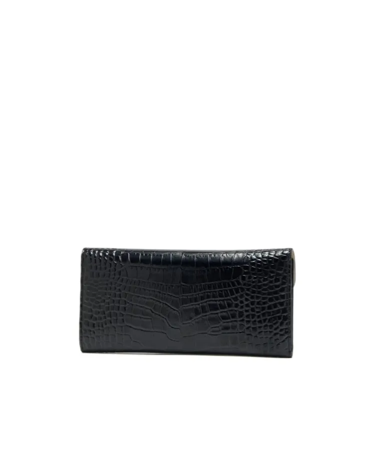 T-Lock Crocodile-Embossed Wallet