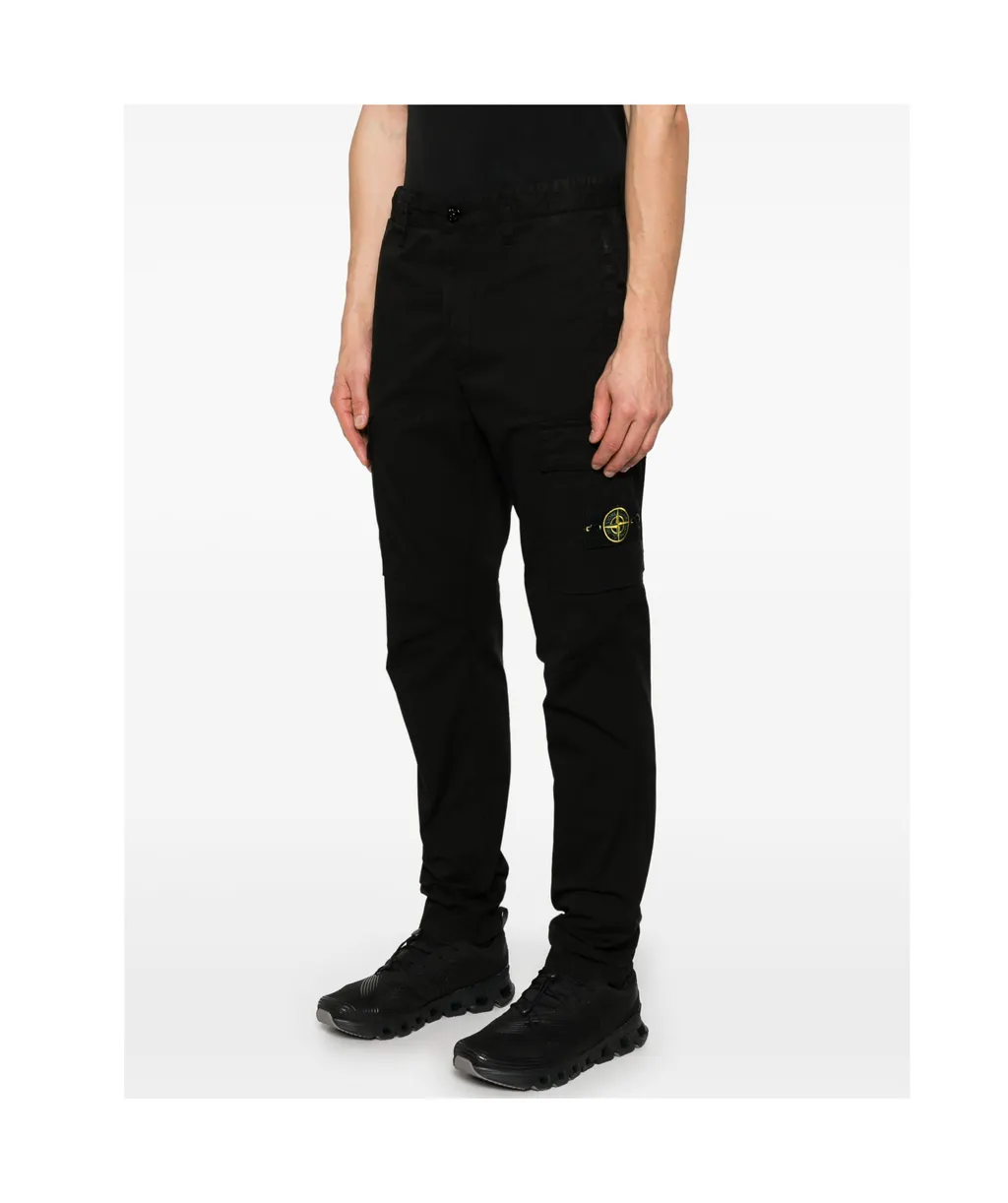 Stone Island Compass-Badge Tapered Cargo Trousers