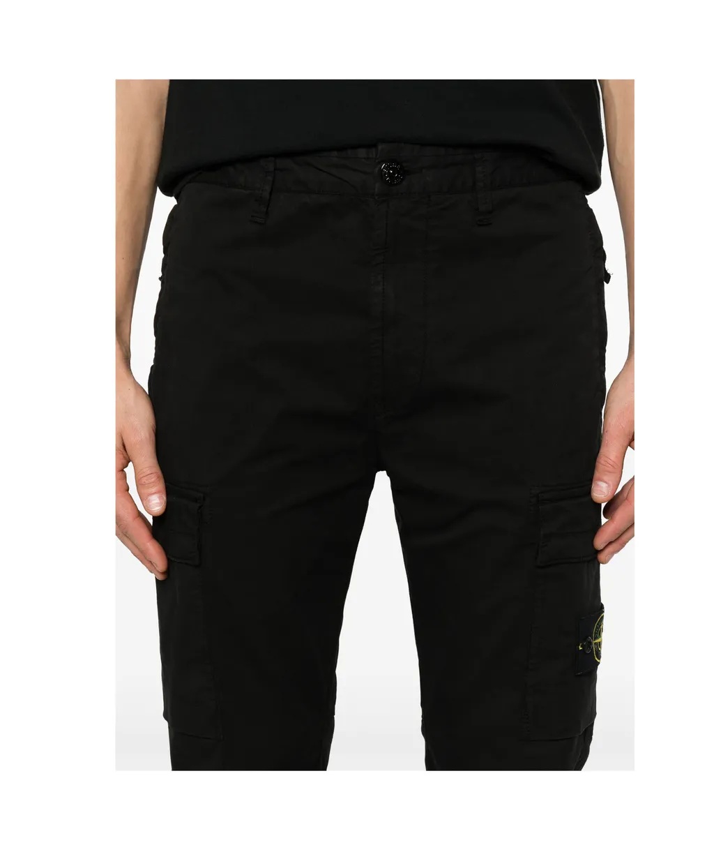 Stone Island Compass-Badge Tapered Cargo Trousers