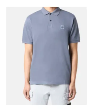 Stone Island Logo Patch Short-Sleeved Polo Shirt