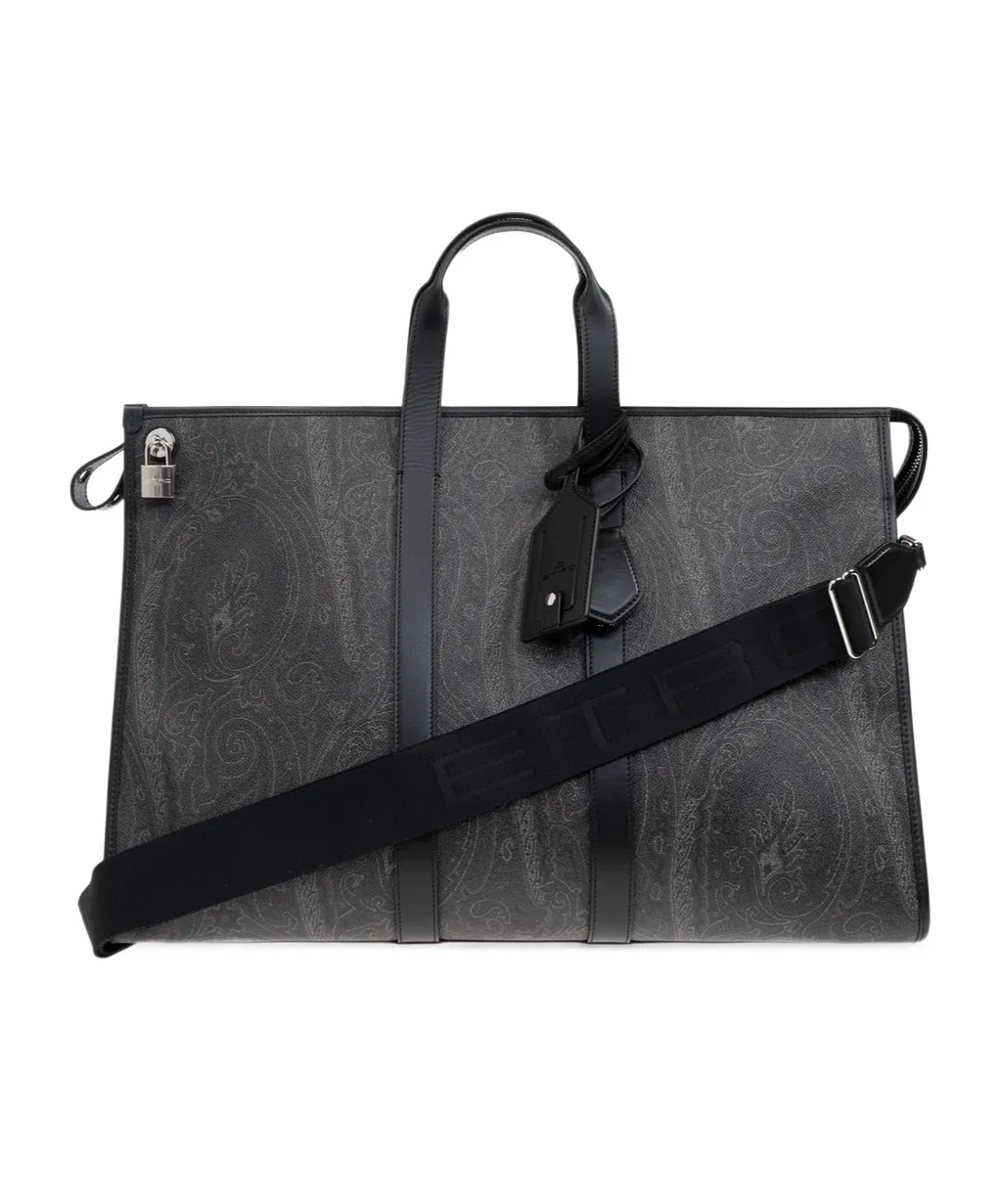 Etro Large Paisley-Print Strapped Travel Bag