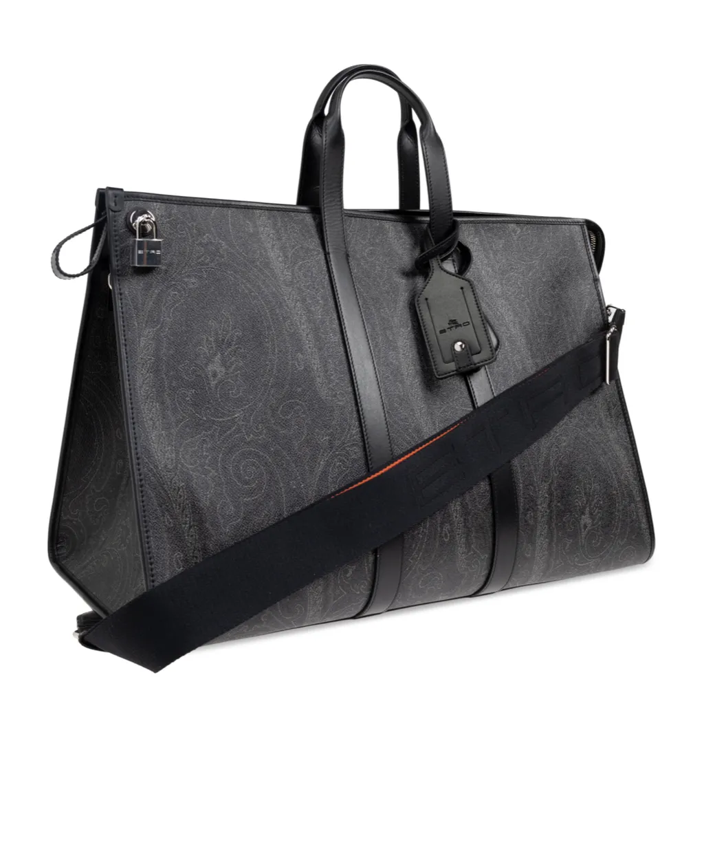 Etro Large Paisley-Print Strapped Travel Bag