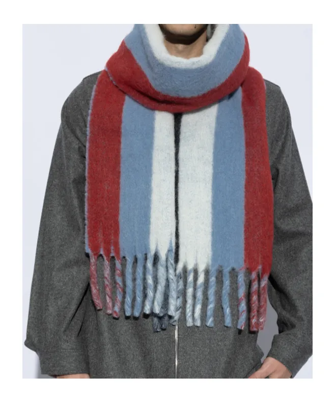 Marni Logo Detailed Fringed Scarf
