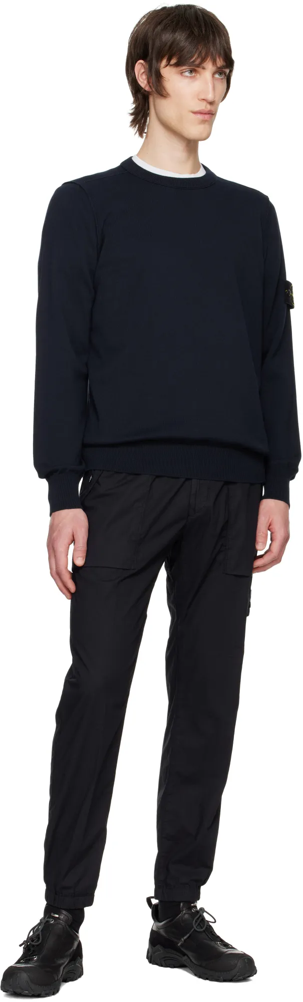 Stone Island Compass Patch Crewneck Jumper