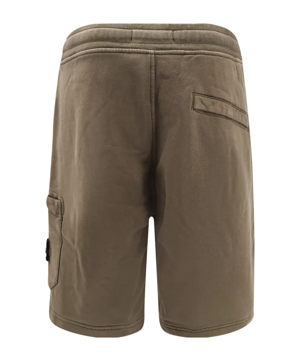 Stone Island Compass Patch Drawstring Shorts