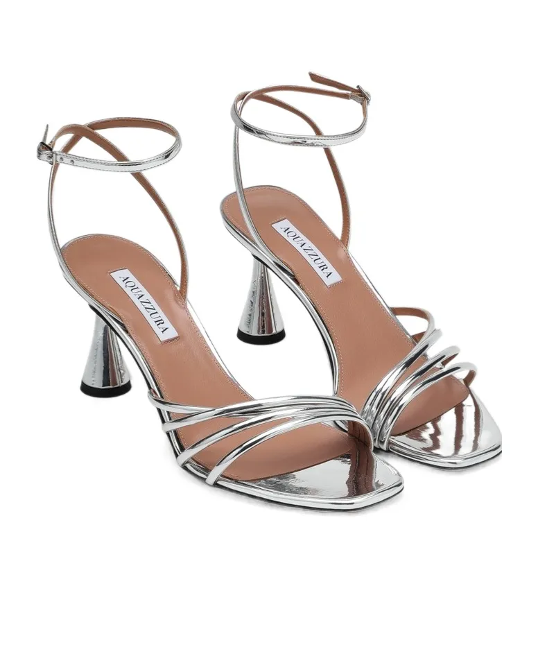 Aquazzura Latour Mirror Effect Sandals