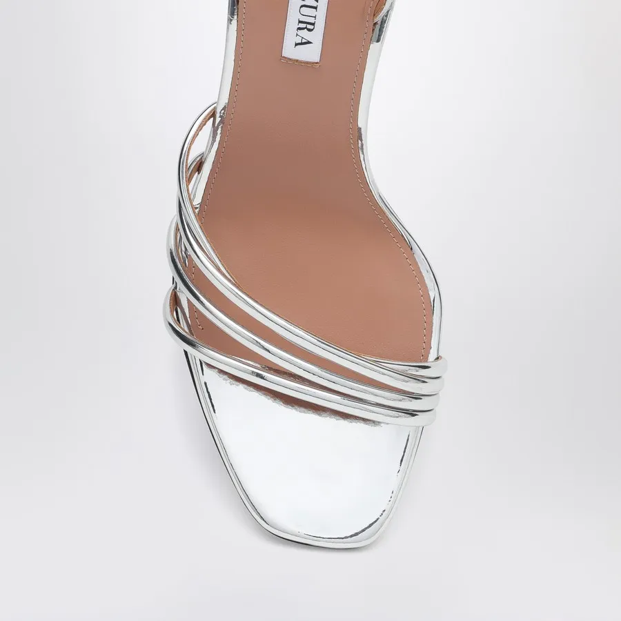 Aquazzura Latour Mirror Effect Sandals