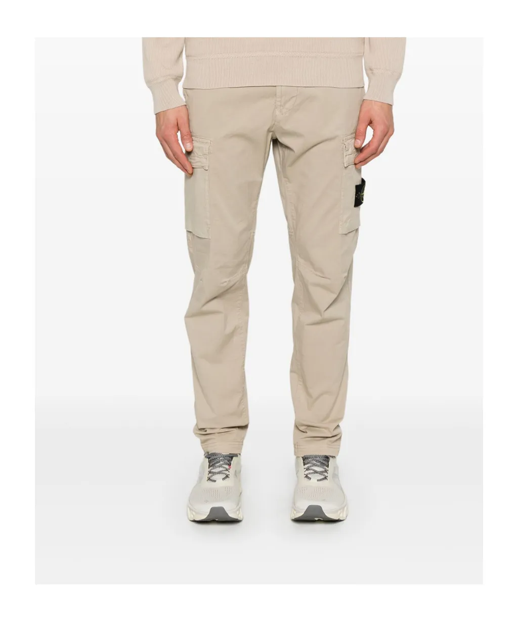 Stone Island Compass-Badge Tapered Cargo Trousers